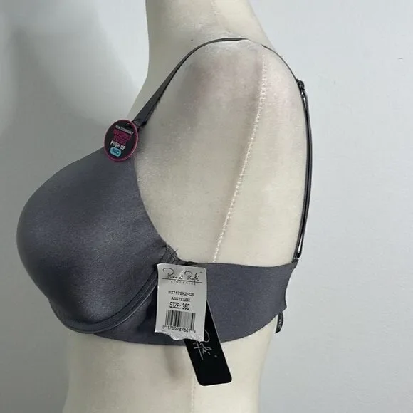 NWT Rene Rofe push up adjustable strap bra.  Invisible edges. Size 36C - Picture 2 of 9